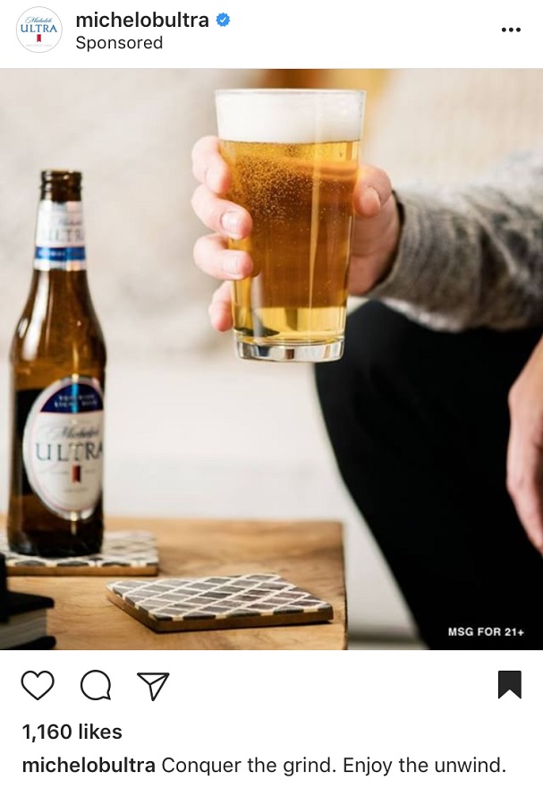 Instagram Advertising for Michelob Ultra