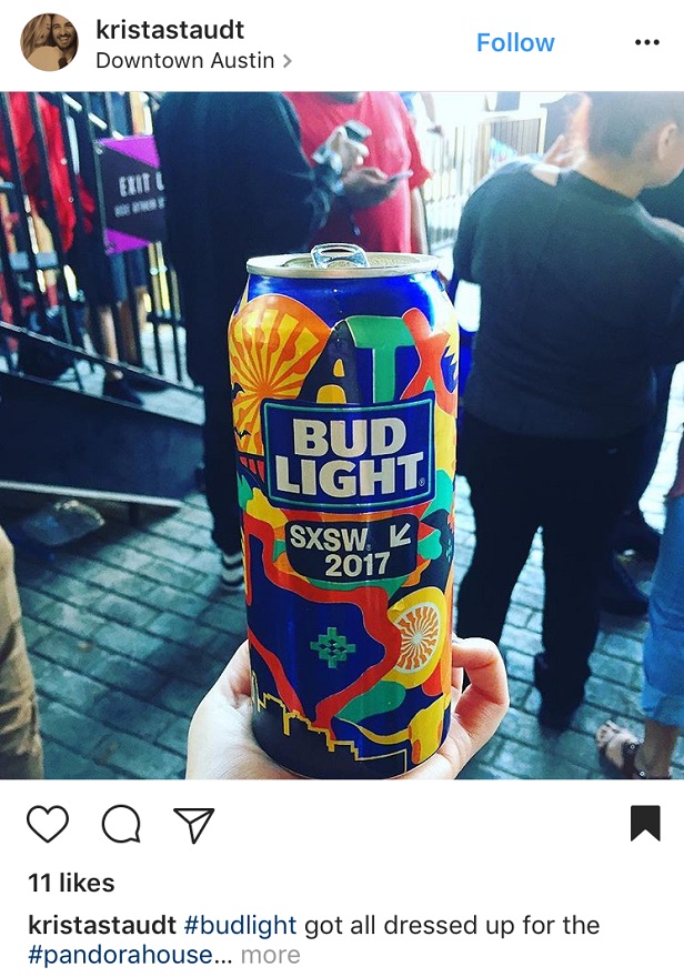 Instagram Advertising for Bud Light at SXSW